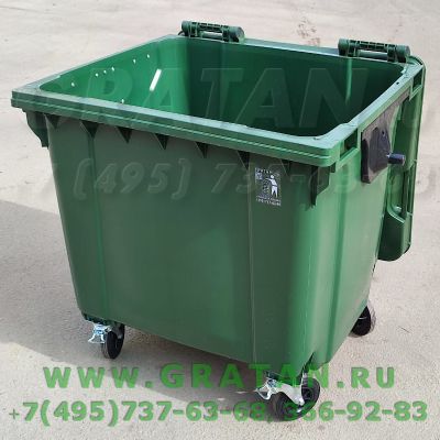 Купить Пластиковый контейнер 1100л зеленый недорого
